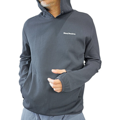 Metal Resident Cycling Waffle Sweat Hoodie Black