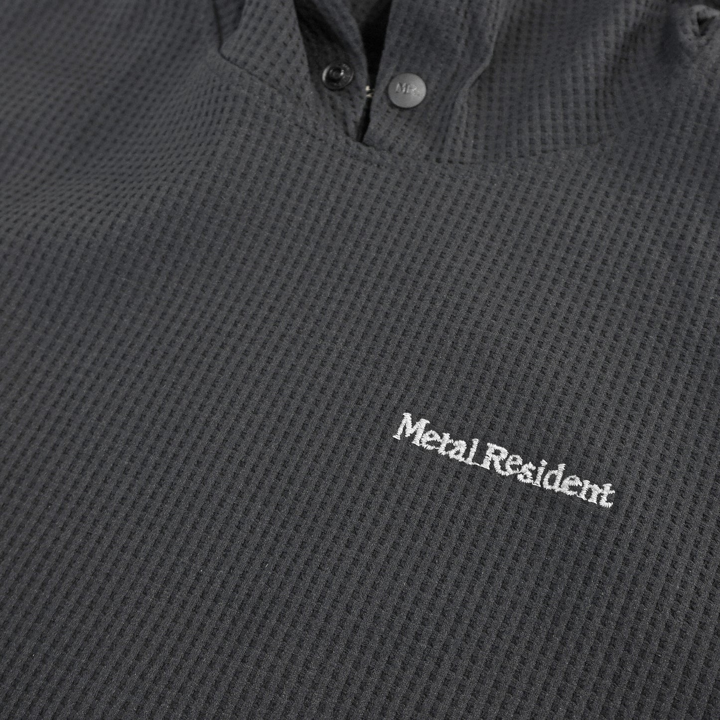 Metal Resident Cycling Waffle Sweat Hoodie Black