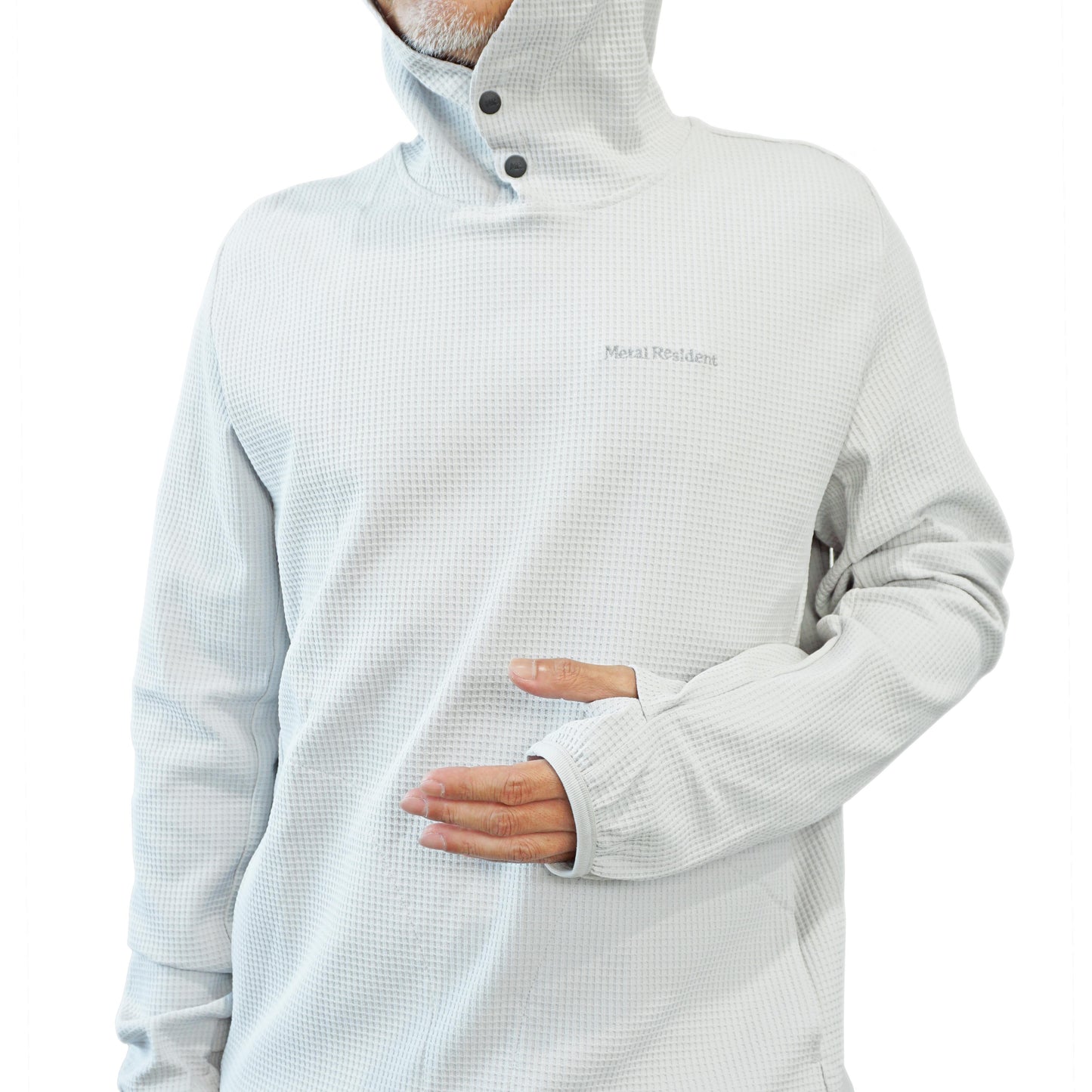Metal Resident Cycling Waffle Sweat Hoodie Metallic