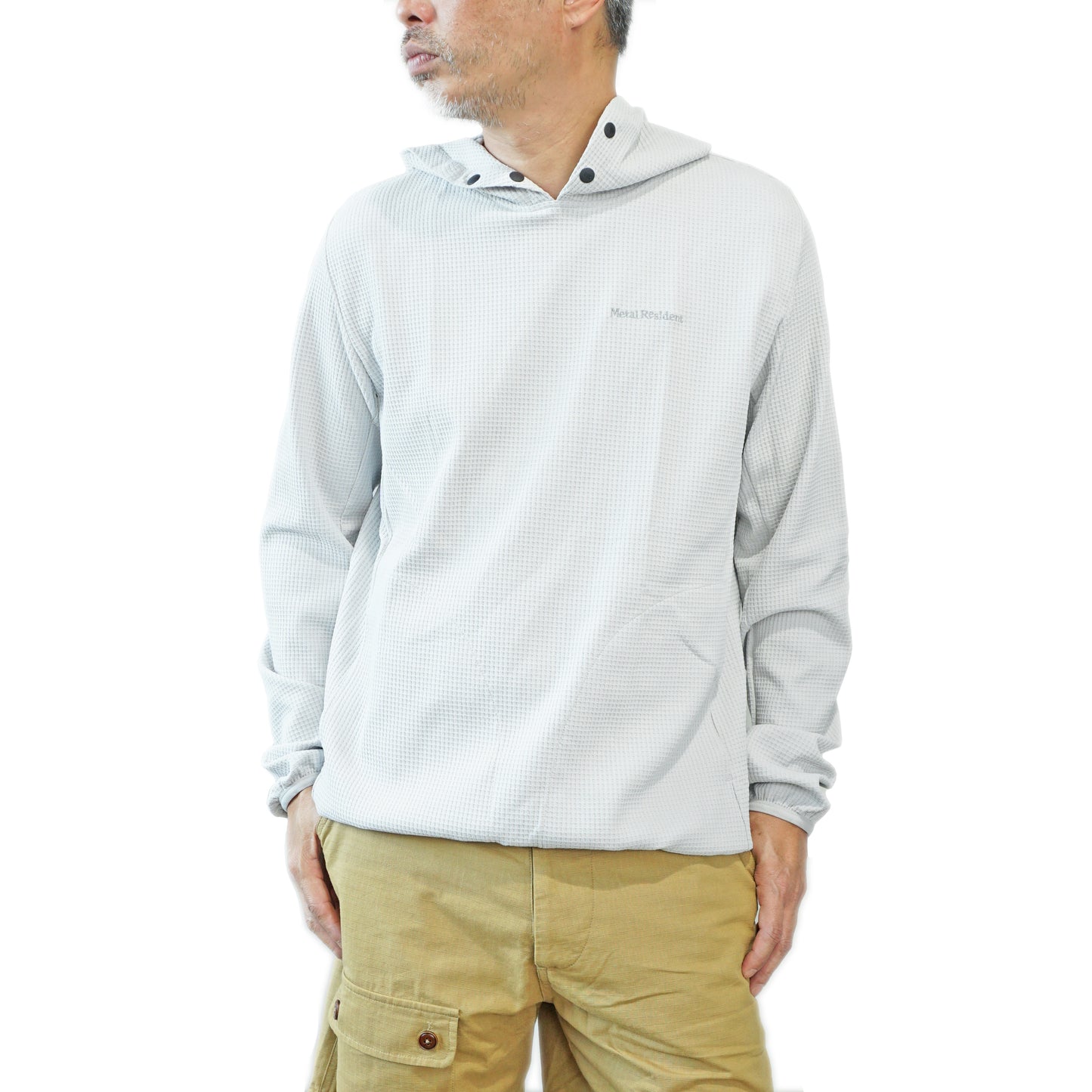 Metal Resident Cycling Waffle Sweat Hoodie Metallic