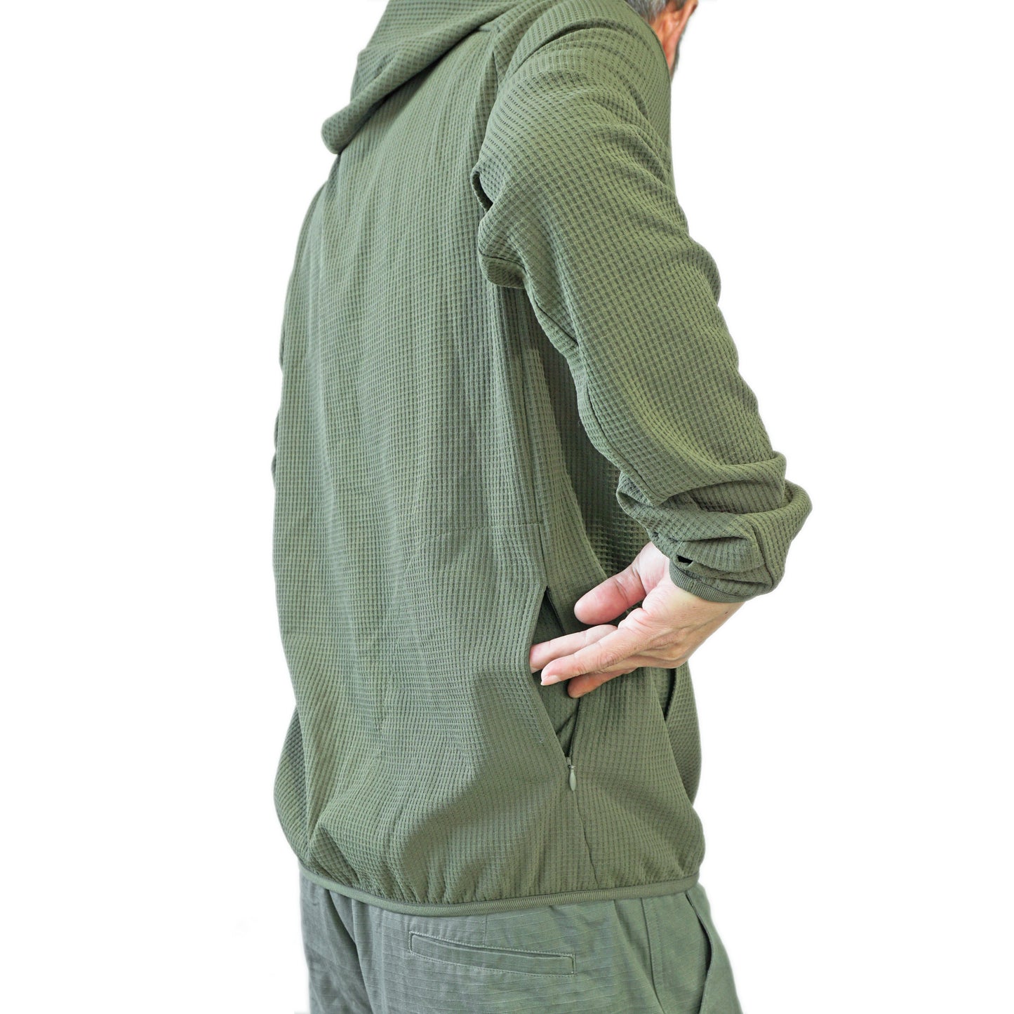 Metal Resident Cycling Waffle Sweat Hoodie Olive