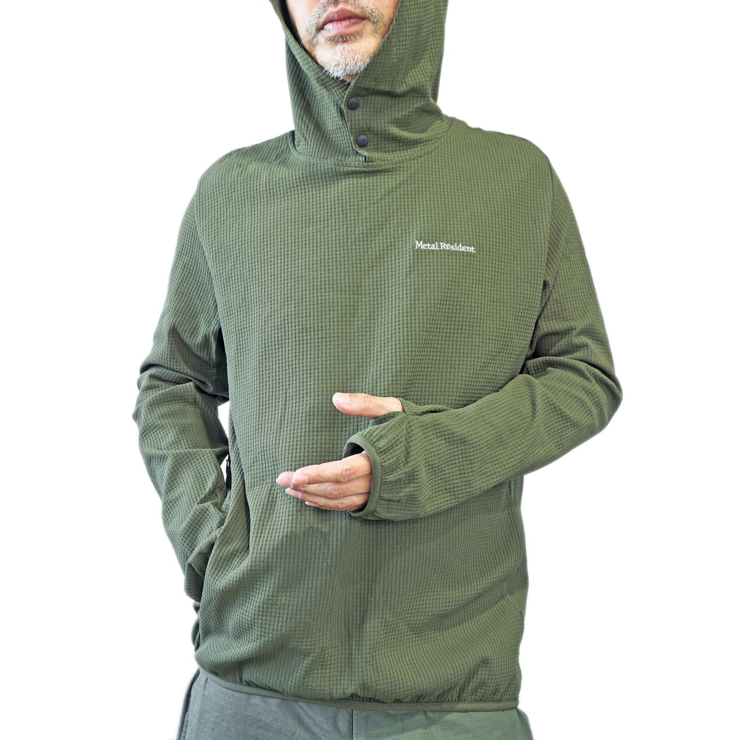 Metal Resident Cycling Waffle Sweat Hoodie Olive