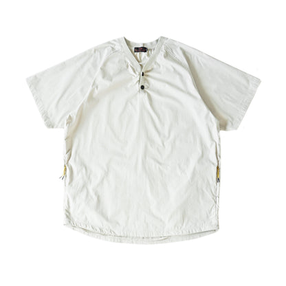 VIAE Riding Henley Short Sleeve Shirt Cream